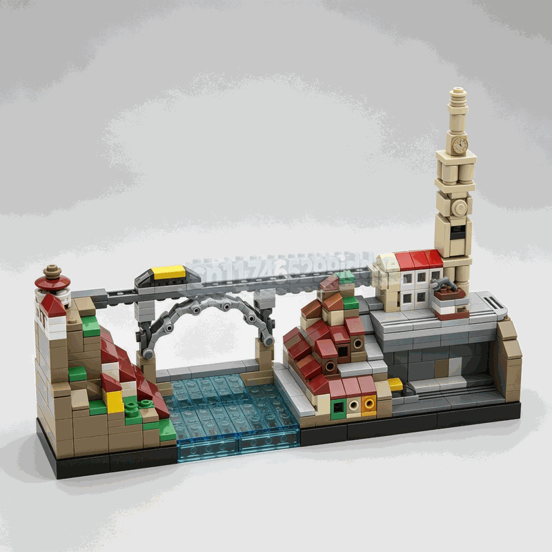 Lego Set Creator - 521PCS Porto City Skyline Building Blocks