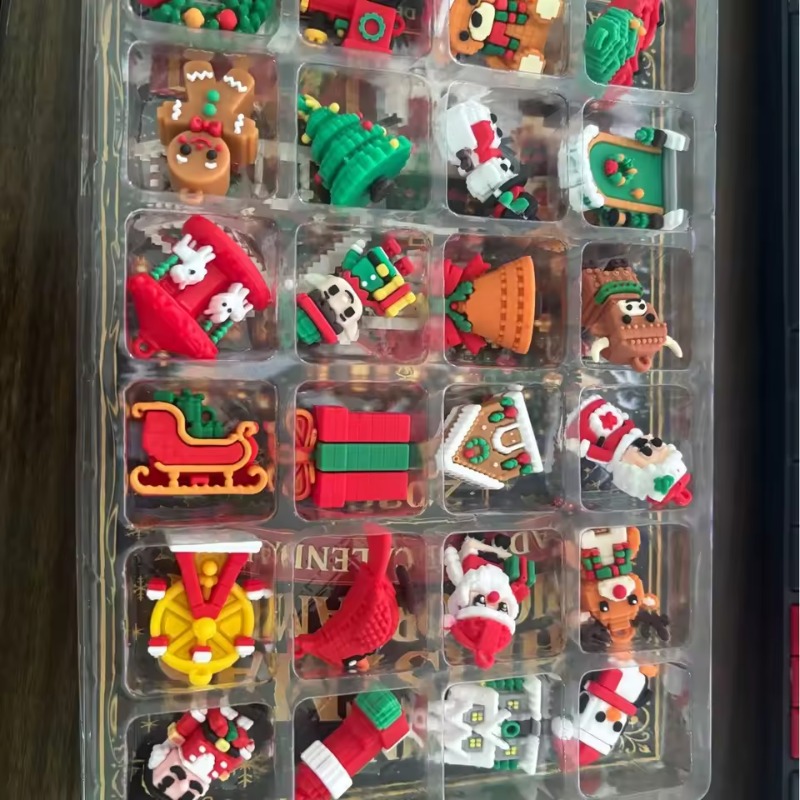 24-Day Christmas Brick Ornamen - Building Block Mini 评论和价格
