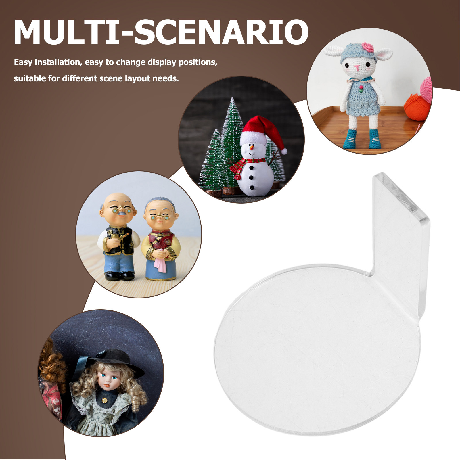 8Pcs Transparent Acrylic Figur - Action Figure Stand 评论和价格
