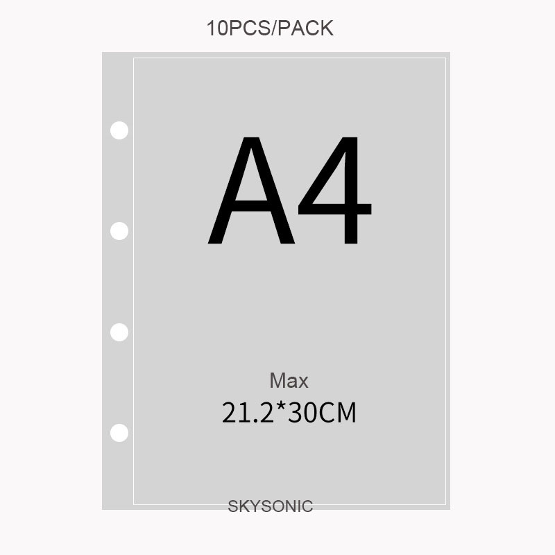 SKYSONIC 10pcs/Set A4 Binde PP - Card Penny Sleeve 评论和价格