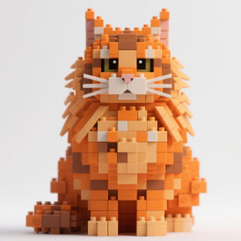 Mini Building Blocks Cat Model - Building Block Mini 评论和价格